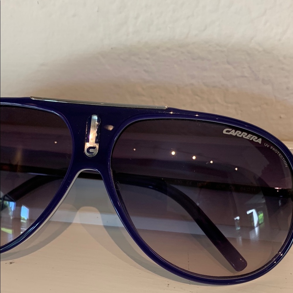 Carrera Navy Blue Aviator Sunglasses with Grey Lenses - Picture 3 of 8